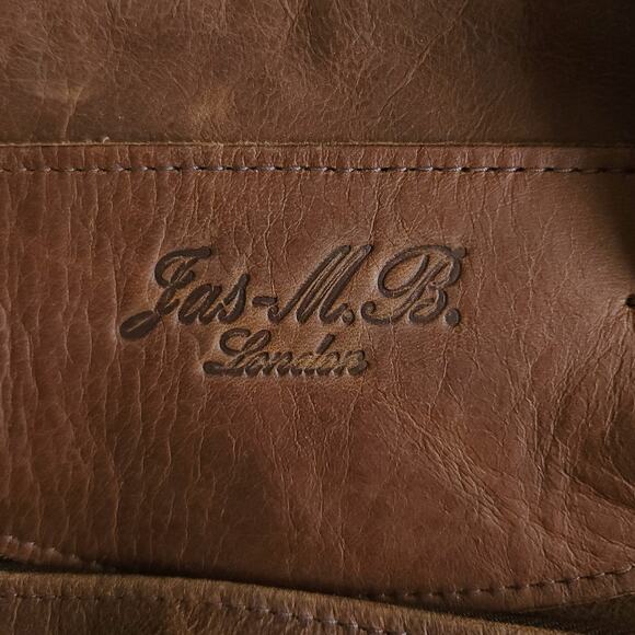 JAS MB London Medium Wings Traveler Bag leather shoulder brown satchel purse - Picture 10 of 11